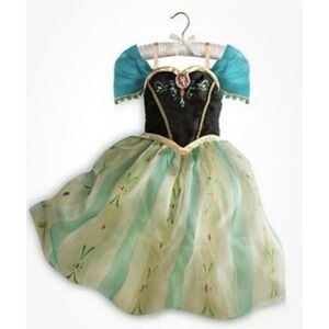 Disney Store Frozen Anna Coronation Dress Costume Girls Size 5/6 New with Tags